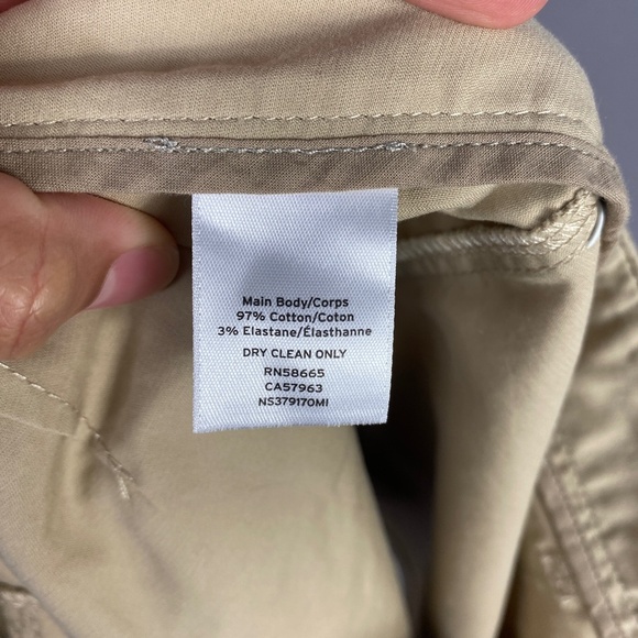 Nordstrom Signature Womens Patch Pocket Utility Shorts in Khaki Beige Si… - Picture 9 of 9